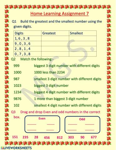 Building the numbers