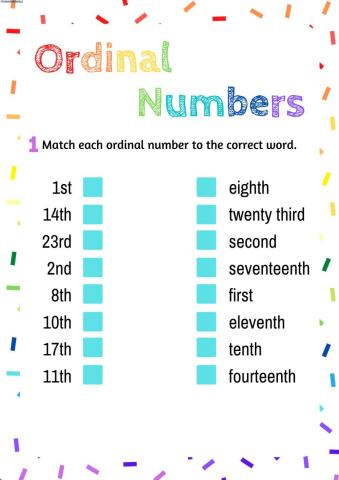 Ordinal Numbers