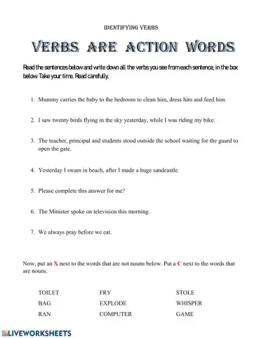 Identifying Verbs