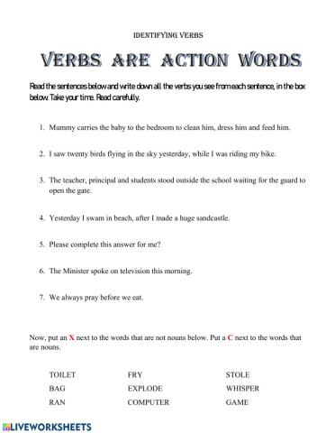 Identifying Verbs