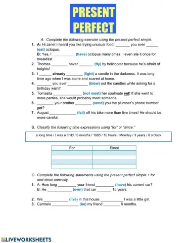 Present Perfect Simple (Review)