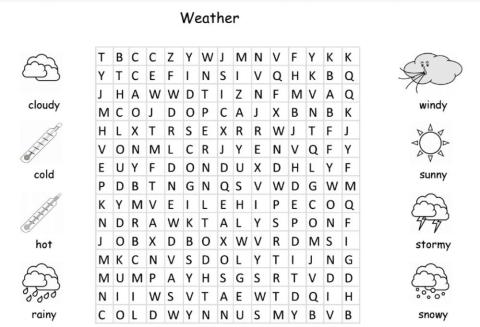 Weather Wordsearch