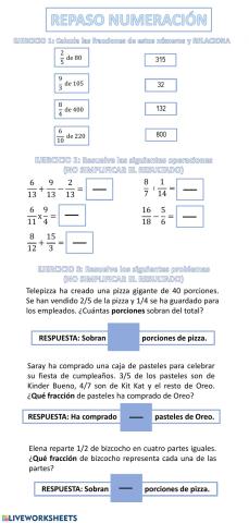 Repaso fracciones