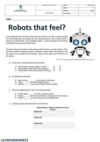 Future will reading comprehension