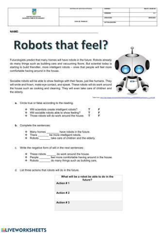 Future will reading comprehension