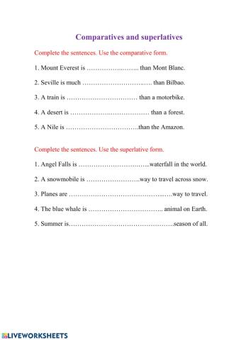 Comparative-superlative