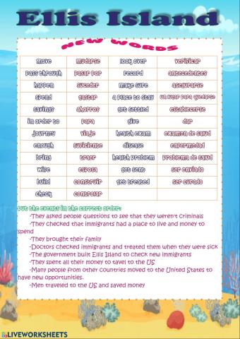 Ellis Island Number the Events