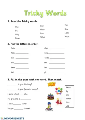 Tricky words- green level