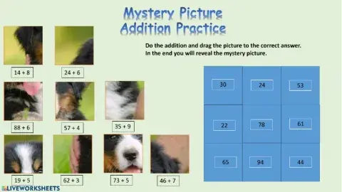 Mystery Picture-Addition Practice