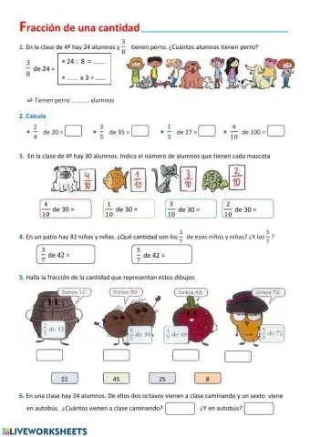 Fracción de una cantidad