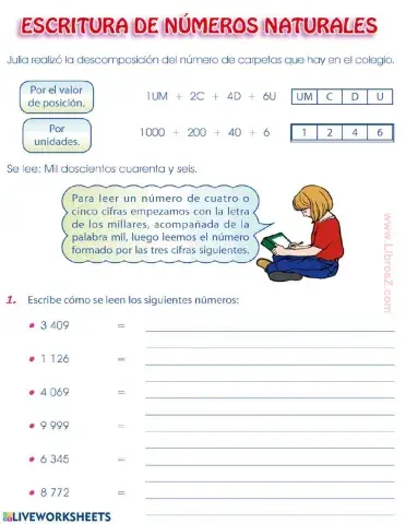 Lectura de numeros naturales