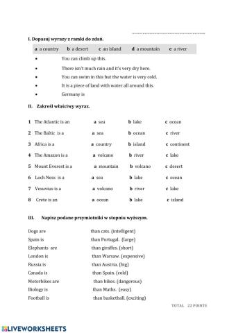 Geography, comparison