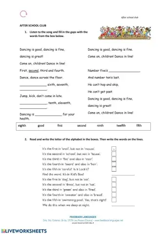 Ordinals song - dancing is good