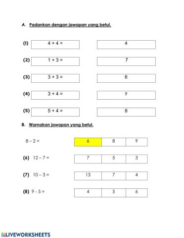 Fakta asas tambah dan tolak lingkungan 15