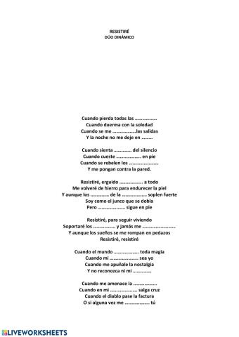 Canción:Resistiré