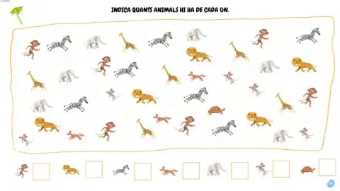 Indica quants animals hi ha de cada un.