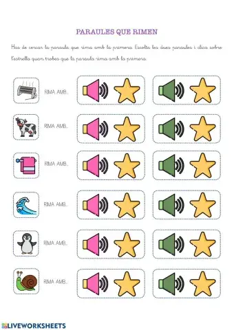 Rimes sense suport visual