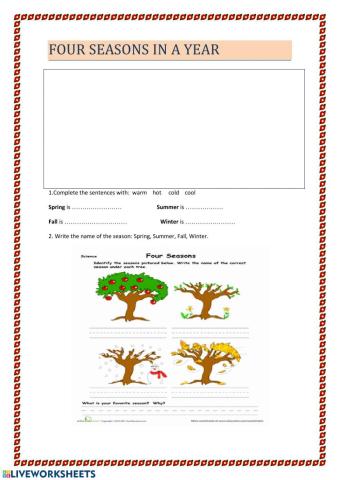 Four seasons in a year
