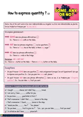 How to express quantity (2)