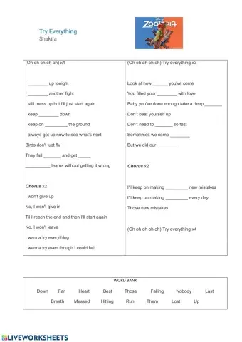 Zootopia-Try everything