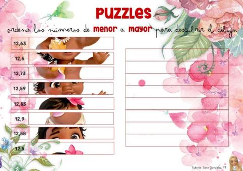 Ordenar números decimales