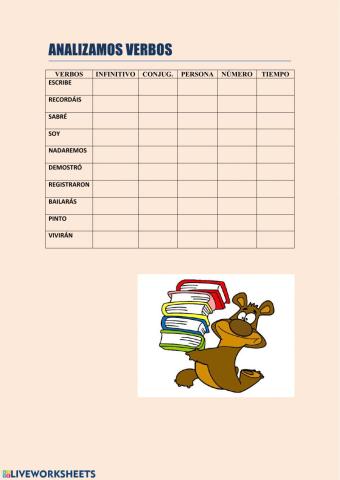 Analizamos verbos