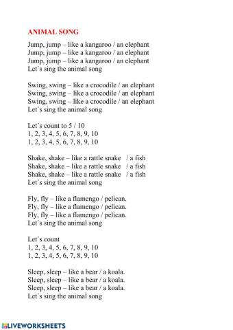 Animal song