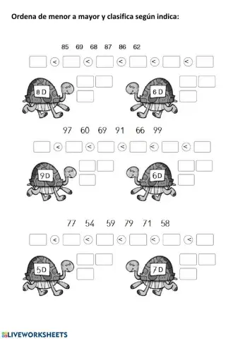 Ordenar números de menor a mayor