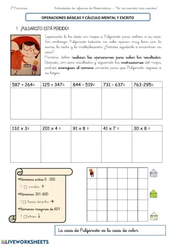 Operaciones y cálculo mental y escrito