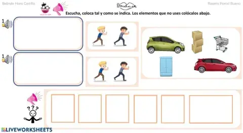 Comprensión de frases: empujar