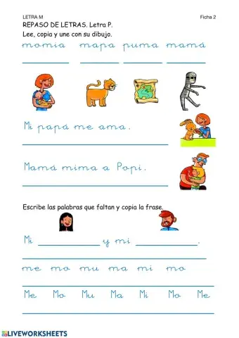 Lectoescritura-Ficha 2-Repaso m