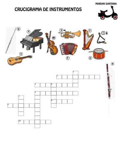 Crucigrama de Instrumentos