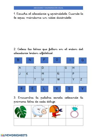 11mayo: abecedario y discriminación