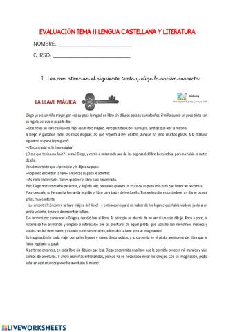 Examen tema 11 lengua