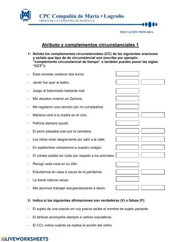 Complementos circunstanciales