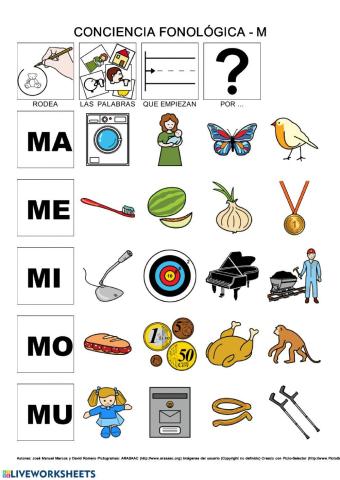 Conciencia fonológica M