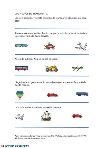 Inferencias Los transportes