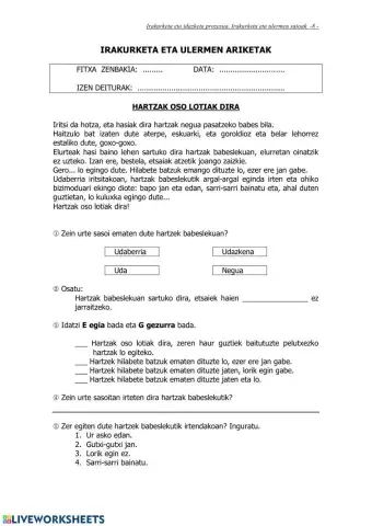 Hartzak oso lotiak dira