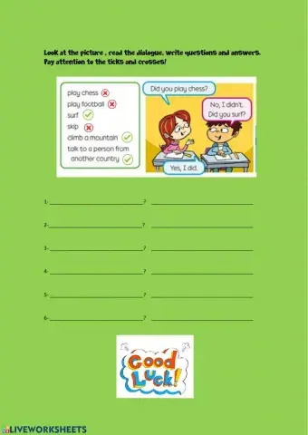 Yes no questions Past