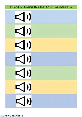 Pon la letra según su sonido