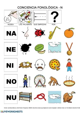 Conciencia fonológica N