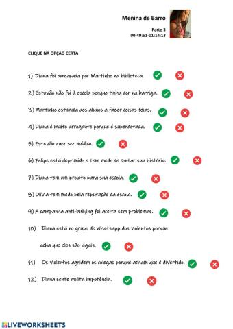 Compreensão do Filme Menina de Barro 3°parte