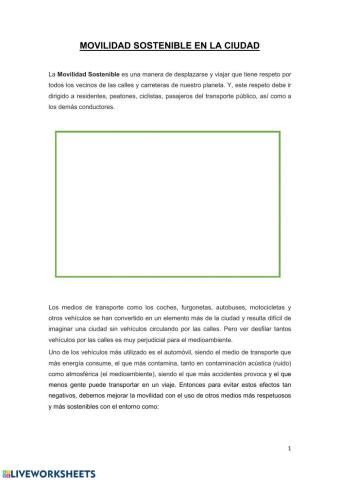 Movilidad sostenible en la ciudad