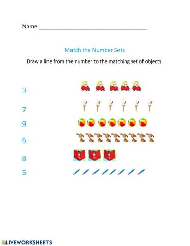 Match the Number Sets