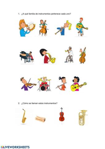 Familias de instrumentos