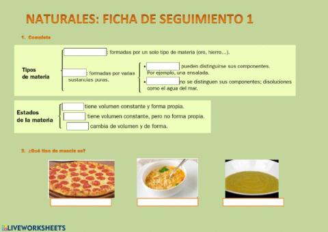 Sustancias puras y mezclas