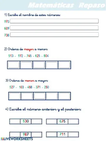 Repaso números de 3 cifras