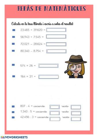 Repaso matemàtiques