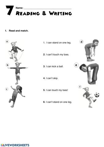 Body Parts and actions test