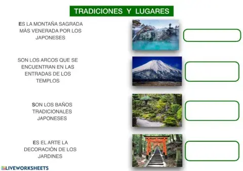 Tradiciones y lugares del Japón